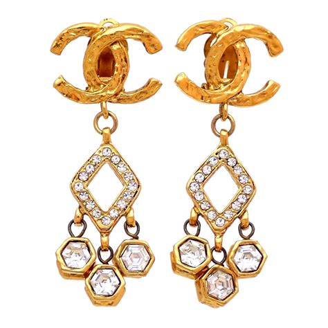 replica cc chanel earrings|chanel vintage cc earrings.